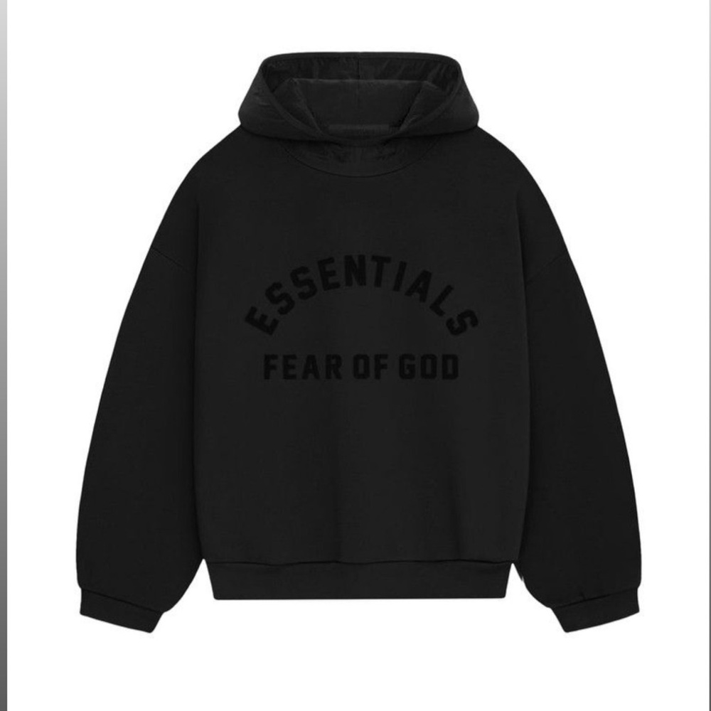 Fear of God Essentials Nylon Fleece Hoodie ‘Jet Black
